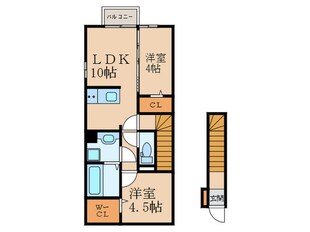 ＨＮ´ｓ　Ｄ-ｒｏｏｍ ｉｎ 楡の物件間取画像